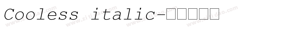 Cooless italic字体转换